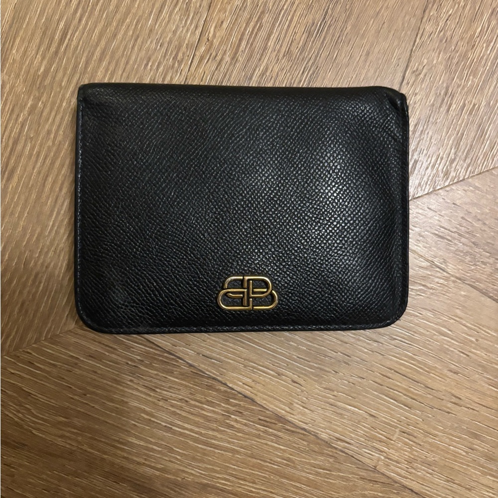 Balenciaga bb logo snap wallet